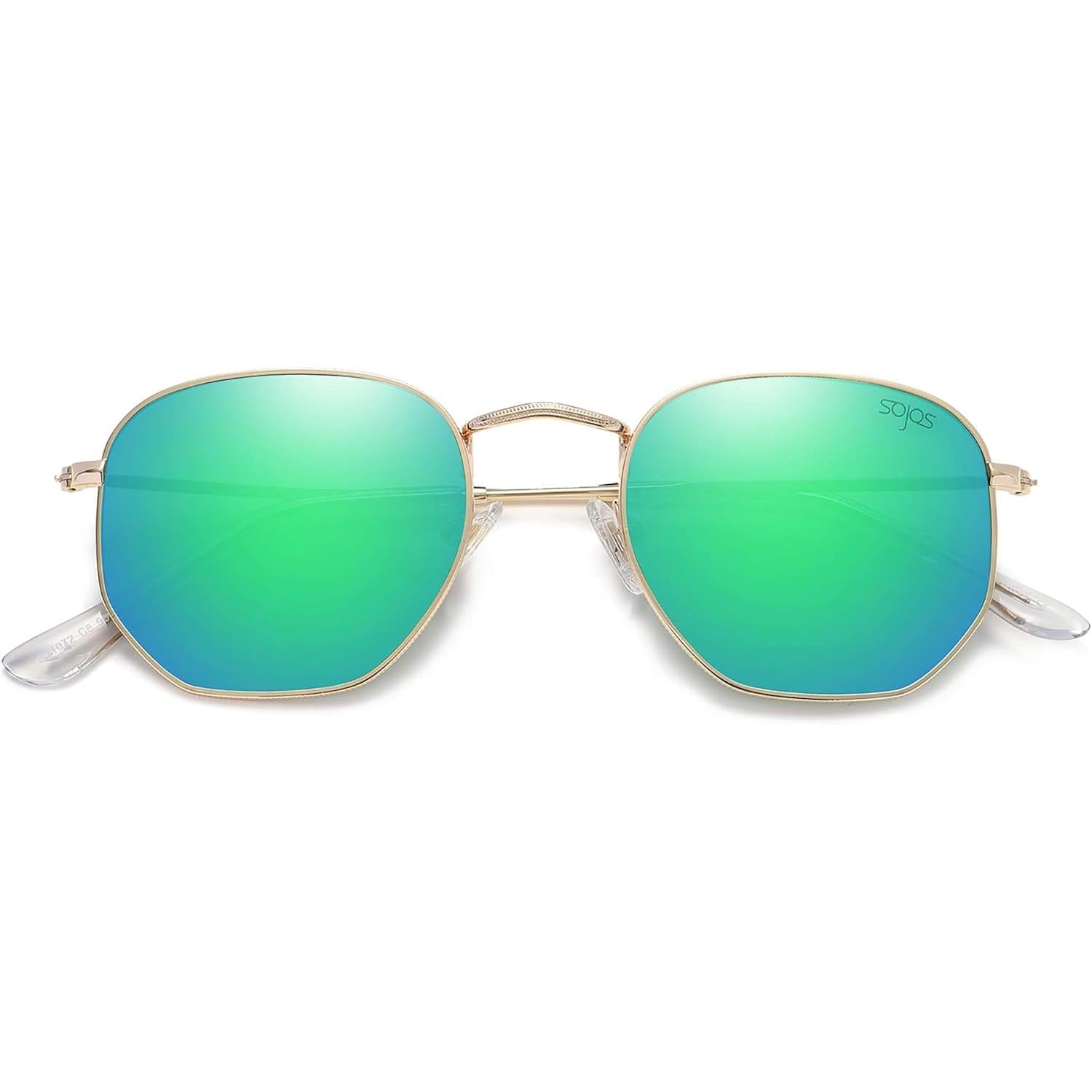 Lentes de Sol SOJOS SJ1072 Cuadrados Polarizados, Estilo Hexagonal Pequeño Retro, Unisex UV400 para Hombre y Mujer